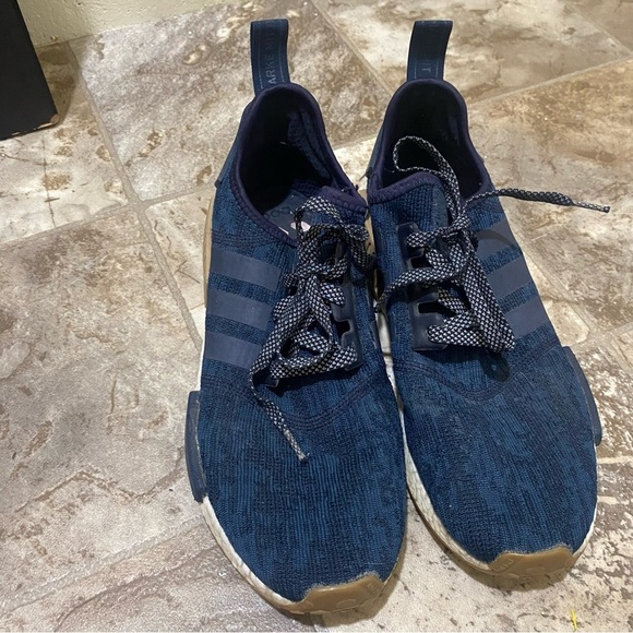 adidas Navy and Tan NMD Sneakers - Picture 7 of 15